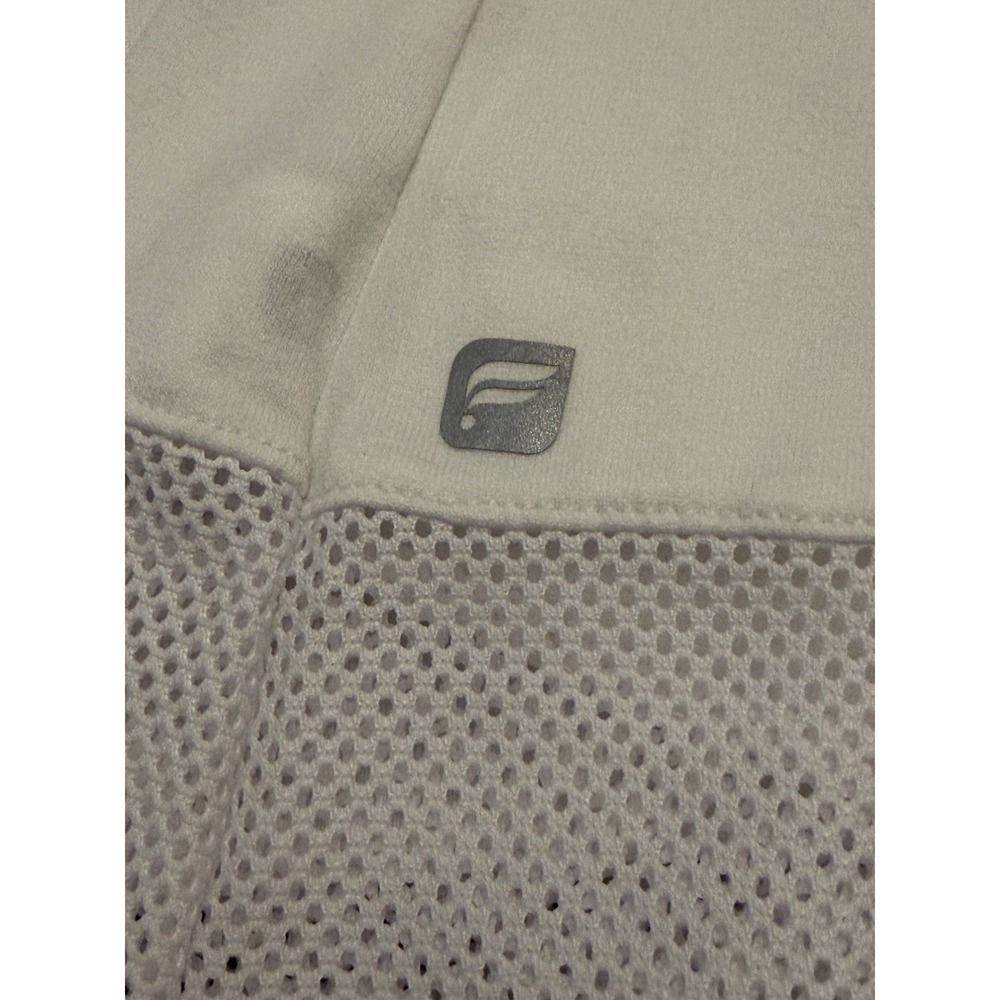 Fabletics Women's L White Mesh Breathable Racerback Tank Top Active Athletic - Picture 4 of 7
